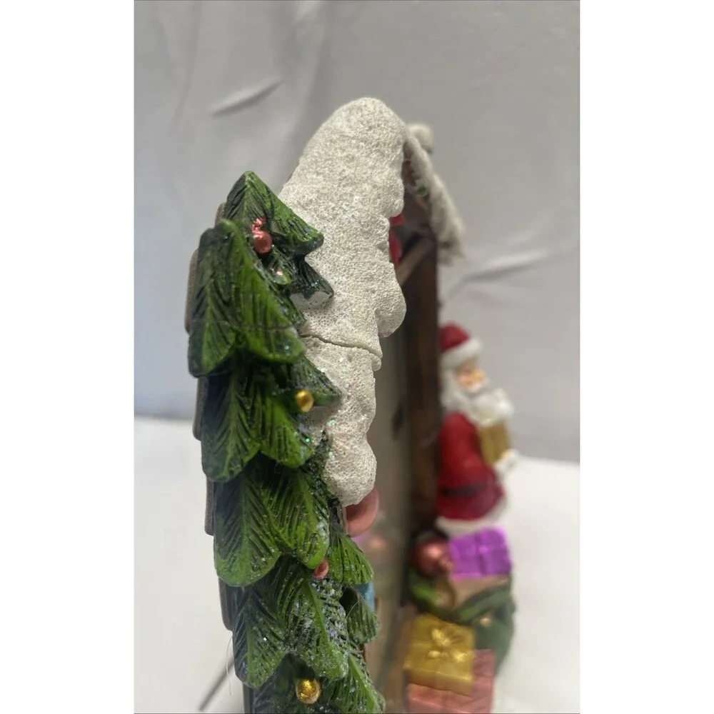 Christmas Themed Photo Frame Lights Blink Santa and Tree Holds 5'' x 7'' Photo